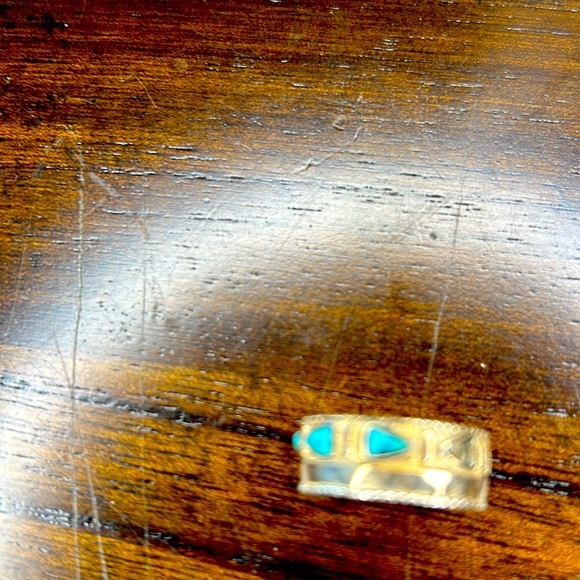 Trailblazer Ring, Silpada vintage Sterling silver and compressed turquoise. - Picture 4 of 6